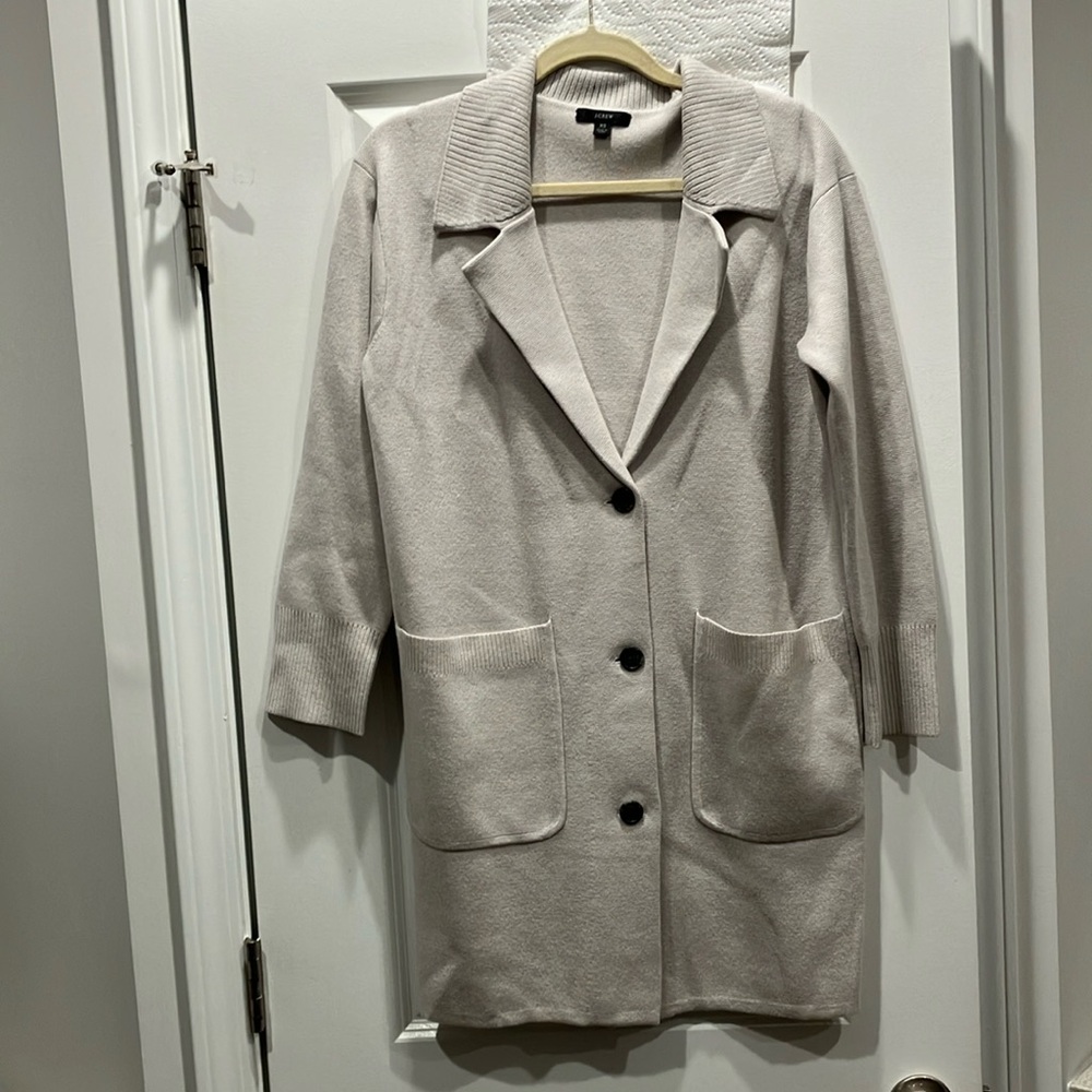 J. Crew BJ607 Collared Sweater Jacket